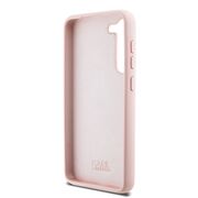 Husa pentru Samsung Galaxy S23 - Karl Lagerfeld Silicone - Pink Choupette Metal Pin