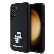 Husa pentru Samsung Galaxy S23 - Karl Lagerfeld Silicone - Karl&Choupette Metal Pin
