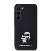 Husa pentru Samsung Galaxy S23 - Karl Lagerfeld Silicone - Karl&Choupette Metal Pin