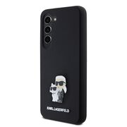 Husa pentru Samsung Galaxy S23 - Karl Lagerfeld Silicone - Karl&Choupette Metal Pin