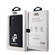 Husa pentru Samsung Galaxy S23 - Karl Lagerfeld Silicone - Karl&Choupette Metal Pin