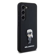 Husa pentru Samsung Galaxy S23 - Karl Lagerfeld Silicone - Ikonik Metal Pin