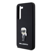 Husa pentru Samsung Galaxy S23 - Karl Lagerfeld Silicone - Ikonik Metal Pin