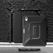 Husa FortiShield 360° cu folie de protectie integrata pentru iPad 11” (2025) – Protectie Completa, Suport Integrat, Slot Pencil, Smart Sleep - negru