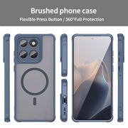 Husa pentru  Motorola Edge 60 Fusion / Edge 60 cu protectie pentru lentile si MagSafe EasyCharge, Ghost Series Anti-ingalbenire, frosted - Albastru