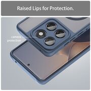 Husa pentru  Motorola Edge 60 Fusion / Edge 60 cu protectie pentru lentile si MagSafe EasyCharge, Ghost Series Anti-ingalbenire, frosted - Albastru