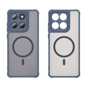 Husa pentru  Motorola Edge 60 Fusion / Edge 60 cu protectie pentru lentile si MagSafe EasyCharge, Ghost Series Anti-ingalbenire, frosted - Albastru