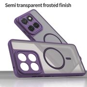 Husa pentru  Motorola Edge 60 Fusion / Edge 60 cu protectie pentru lentile si MagSafe EasyCharge, Ghost Series Anti-ingalbenire, frosted - Mov