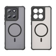 Husa pentru  Motorola Edge 60 Fusion / Edge 60 cu protectie pentru lentile si MagSafe EasyCharge, Ghost Series Anti-ingalbenire, frosted - Negru