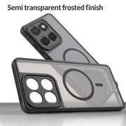 Husa pentru  Motorola Edge 60 Fusion / Edge 60 cu protectie pentru lentile si MagSafe EasyCharge, Ghost Series Anti-ingalbenire, frosted - Negru