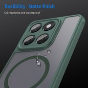 Husa pentru  Motorola Edge 60 Fusion / Edge 60 cu protectie pentru lentile si MagSafe EasyCharge, Ghost Series Anti-ingalbenire, frosted - Verde