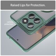 Husa pentru  Motorola Edge 60 Fusion / Edge 60 cu protectie pentru lentile si MagSafe EasyCharge, Ghost Series Anti-ingalbenire, frosted - Verde