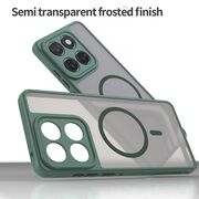 Husa pentru  Motorola Edge 60 Fusion / Edge 60 cu protectie pentru lentile si MagSafe EasyCharge, Ghost Series Anti-ingalbenire, frosted - Verde
