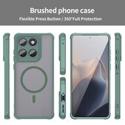 Husa pentru  Motorola Edge 60 Fusion / Edge 60 cu protectie pentru lentile si MagSafe EasyCharge, Ghost Series Anti-ingalbenire, frosted - Verde