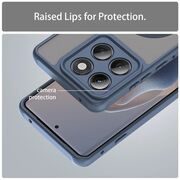 Husa pentru  Motorola Edge 60 Pro cu protectie pentru lentile si MagSafe EasyCharge, Ghost Series Anti-ingalbenire, frosted - Albastru