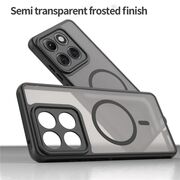 Husa pentru  Motorola Edge 60 Pro cu protectie pentru lentile si MagSafe EasyCharge, Ghost Series Anti-ingalbenire, frosted - Negru