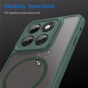 Husa pentru  Motorola Edge 60 Pro cu protectie pentru lentile si MagSafe EasyCharge, Ghost Series Anti-ingalbenire, frosted - Verde