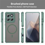 Husa pentru  Motorola Edge 60 Pro cu protectie pentru lentile si MagSafe EasyCharge, Ghost Series Anti-ingalbenire, frosted - Verde