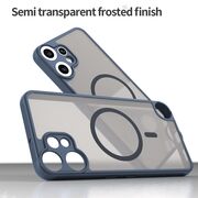 Husa pentru  Nothing CMF Phone 2 Pro cu protectie pentru lentile si MagSafe EasyCharge, Ghost Series Anti-ingalbenire, frosted - Albastru