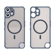Husa pentru  Nothing CMF Phone 2 Pro cu protectie pentru lentile si MagSafe EasyCharge, Ghost Series Anti-ingalbenire, frosted - Albastru