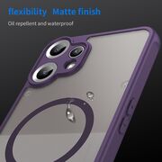 Husa pentru  Nothing CMF Phone 2 Pro cu protectie pentru lentile si MagSafe EasyCharge, Ghost Series Anti-ingalbenire, frosted - Mov