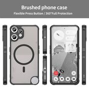 Husa pentru  Nothing CMF Phone 2 Pro cu protectie pentru lentile si MagSafe EasyCharge, Ghost Series Anti-ingalbenire, frosted - Negru