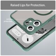 Husa pentru  Nothing CMF Phone 2 Pro cu protectie pentru lentile si MagSafe EasyCharge, Ghost Series Anti-ingalbenire, frosted - Verde