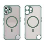 Husa pentru  Nothing CMF Phone 2 Pro cu protectie pentru lentile si MagSafe EasyCharge, Ghost Series Anti-ingalbenire, frosted - Verde
