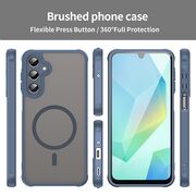 Husa pentru  Samsung Galaxy A16 cu protectie pentru lentile si MagSafe EasyCharge, Ghost Series Anti-ingalbenire, frosted - Albastru