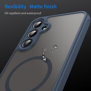 Husa pentru  Samsung Galaxy A16 cu protectie pentru lentile si MagSafe EasyCharge, Ghost Series Anti-ingalbenire, frosted - Albastru