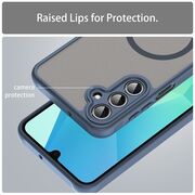 Husa pentru  Samsung Galaxy A16 cu protectie pentru lentile si MagSafe EasyCharge, Ghost Series Anti-ingalbenire, frosted - Albastru