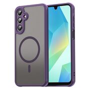 Husa pentru  Samsung Galaxy A16 cu protectie pentru lentile si MagSafe EasyCharge, Ghost Series Anti-ingalbenire, frosted - Mov