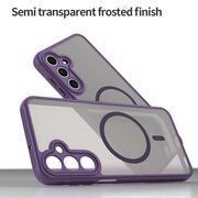 Husa pentru  Samsung Galaxy A16 cu protectie pentru lentile si MagSafe EasyCharge, Ghost Series Anti-ingalbenire, frosted - Mov