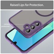 Husa pentru  Samsung Galaxy A16 cu protectie pentru lentile si MagSafe EasyCharge, Ghost Series Anti-ingalbenire, frosted - Mov