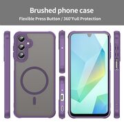 Husa pentru  Samsung Galaxy A16 cu protectie pentru lentile si MagSafe EasyCharge, Ghost Series Anti-ingalbenire, frosted - Mov