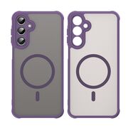 Husa pentru  Samsung Galaxy A16 cu protectie pentru lentile si MagSafe EasyCharge, Ghost Series Anti-ingalbenire, frosted - Mov