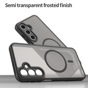 Husa pentru  Samsung Galaxy A16 cu protectie pentru lentile si MagSafe EasyCharge, Ghost Series Anti-ingalbenire, frosted - Negru