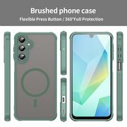 Husa pentru  Samsung Galaxy A16 cu protectie pentru lentile si MagSafe EasyCharge, Ghost Series Anti-ingalbenire, frosted - Verde