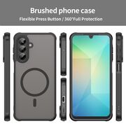 Husa pentru  Samsung Galaxy A26 cu protectie pentru lentile si MagSafe EasyCharge, Ghost Series Anti-ingalbenire, frosted - Negru