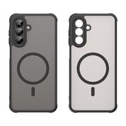 Husa pentru  Samsung Galaxy A26 cu protectie pentru lentile si MagSafe EasyCharge, Ghost Series Anti-ingalbenire, frosted - Negru