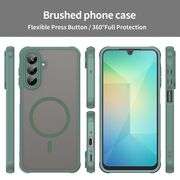 Husa pentru  Samsung Galaxy A26 cu protectie pentru lentile si MagSafe EasyCharge, Ghost Series Anti-ingalbenire, frosted - Verde