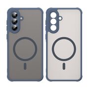 Husa pentru  Samsung Galaxy A36 cu protectie pentru lentile si MagSafe EasyCharge, Ghost Series Anti-ingalbenire, frosted - Albastru