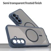 Husa pentru  Samsung Galaxy A36 cu protectie pentru lentile si MagSafe EasyCharge, Ghost Series Anti-ingalbenire, frosted - Albastru