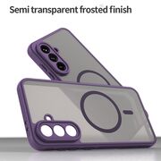 Husa pentru  Samsung Galaxy A36 cu protectie pentru lentile si MagSafe EasyCharge, Ghost Series Anti-ingalbenire, frosted - Mov