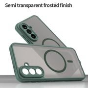 Husa pentru  Samsung Galaxy A36 cu protectie pentru lentile si MagSafe EasyCharge, Ghost Series Anti-ingalbenire, frosted - Verde