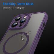 Husa pentru  iPhone 13 Pro Max cu protectie pentru lentile si MagSafe EasyCharge, Ghost Series Anti-ingalbenire, frosted - Mov