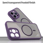 Husa pentru  iPhone 14 Pro  cu protectie pentru lentile si MagSafe EasyCharge, Ghost Series Anti-ingalbenire, frosted - Mov