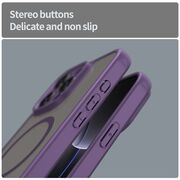 Husa pentru  iPhone 16 Pro Max cu protectie pentru lentile si MagSafe EasyCharge, Ghost Series Anti-ingalbenire, frosted - Mov