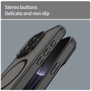 Husa pentru  iPhone 16 Pro Max cu protectie pentru lentile si MagSafe EasyCharge, Ghost Series Anti-ingalbenire, frosted - Negru
