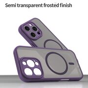 Husa pentru  iPhone 16 Pro cu protectie pentru lentile si MagSafe EasyCharge, Ghost Series Anti-ingalbenire, frosted - Mov